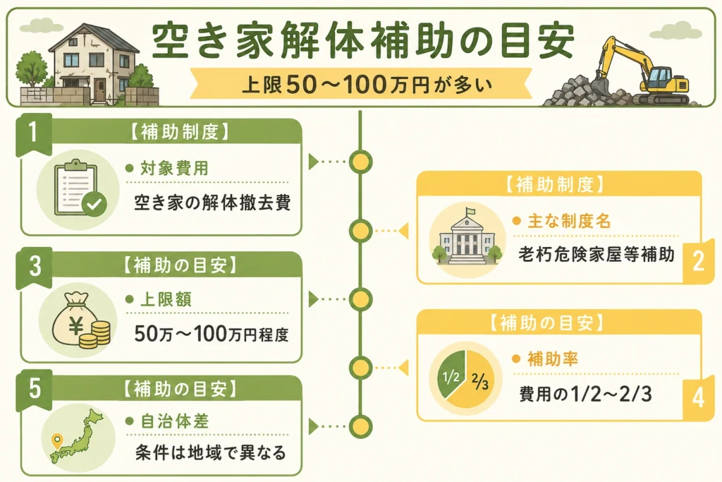 国や自治体の解体費用補助金