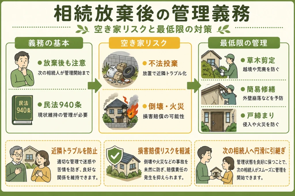 放棄後の実家の管理について